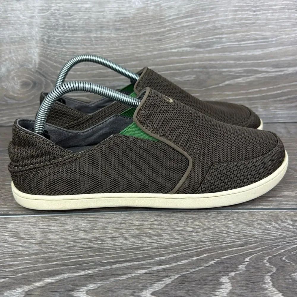 Olukai Nohea Mesh Mens Size 8/EU 41 Brown Slip On Collapsible Heel Sneakers